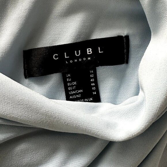 Club L High-Neck Draped Maxi Dress - Picture 3 of 4